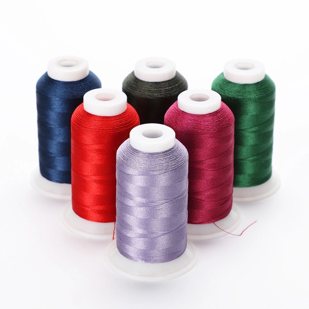 Custom 120D/2 polyester embroidery thread for handbags Manufacturers