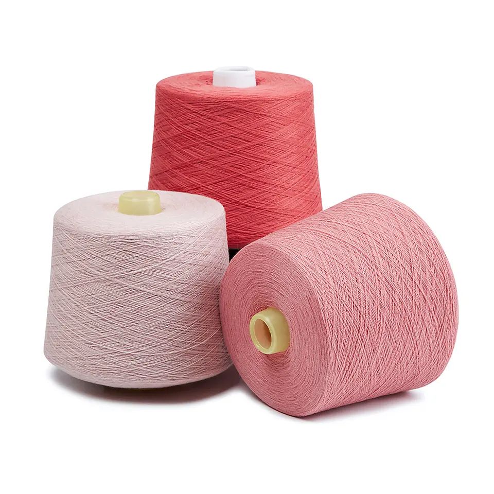 50S 60S 50% Bamboo 50% polyester   blended yarn compact siro spinning for  knitting and weaving 